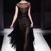 Alberta Ferretti Fall 2012 Ruffle Detail Lace Evening Gown  in Black - Lyst