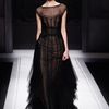 Alberta Ferretti Fall 2012 Ruffle Detail Lace Evening Gown  in Black - Lyst