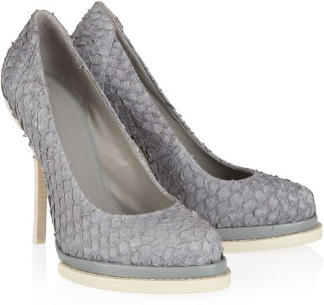 Alexander Wang Aida Perch Pumps in Blue (white) - Lyst