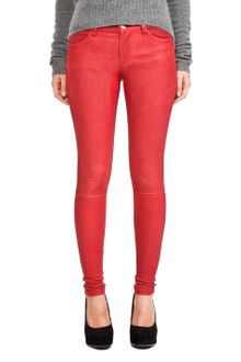 Current/Elliott Leather Pant in Blood - Lyst