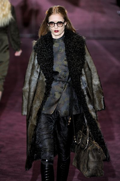 Gucci Fall 2012 Asymmetrical Floral Print Jacket In Navy Blue With Button Closure  in Blue - Lyst