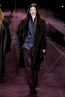 Gucci Fall 2012 Long Black Fur Coat  - Lyst