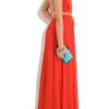 Halston Heritage Rolled Strap Grecian Gown in Red - Lyst