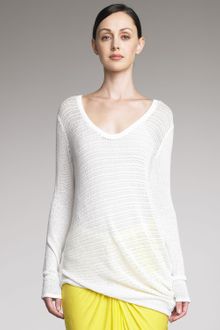 Helmut Lang Loose Crepe Pullover - Lyst