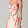 Hervé Léger Piped Bandage Dress in Pink - Lyst