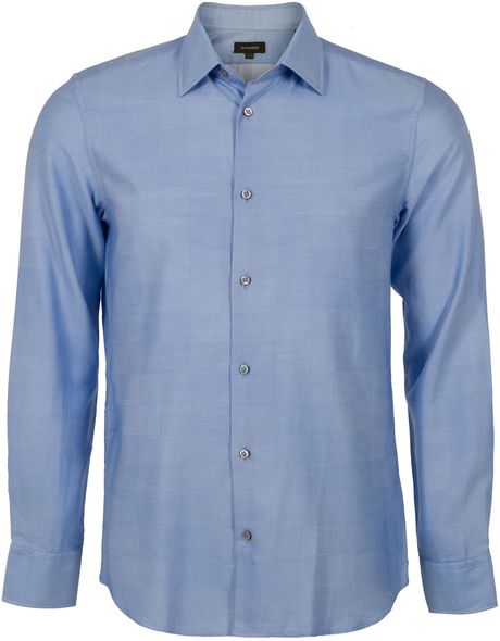 Jil Sander Logica Interrupted Stripe Shirt in Blue for Men - Lyst