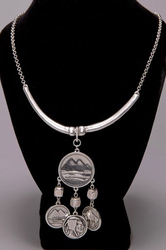 Low Luv X Erin Wasson 5 Coin Necklace - White Gold - Lyst