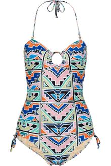 Mara Hoffman Printed Halterneck Swimsuit - Lyst