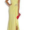 Marchesa Chiffon Embellished Waist Gown in Yellow - Lyst