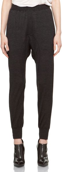 Neil Barrett Jersey Pant in Charcoal Mel in Black (charcoal mel) - Lyst