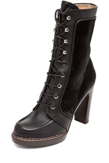 Proenza Schouler Runway Boot with Fur Panel in Black - Lyst