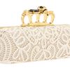 Alexander Mcqueen Knuckle Box Clutch in Beige (w) - Lyst