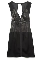 Alexander Wang Leather Cut-out Slip Dress