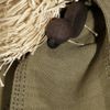 Burberry Prorsum Raffiatrimmed Hooded Linen Parka in Green (army) - Lyst