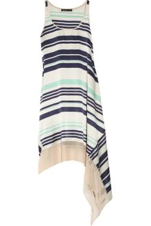Elizabeth And James Adrienne Striped Silk Dress - Lyst