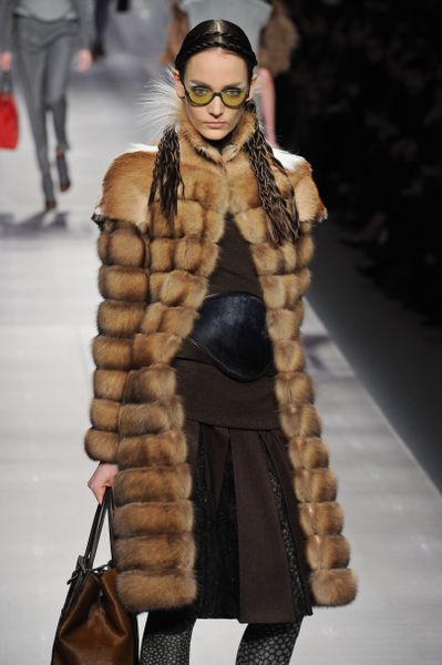 Fendi Fall 2012 Textured Wool Sweater  in Brown - Lyst