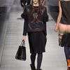 Fendi Fall 2012 Black Contrast Skirt with Pleating in Black - Lyst