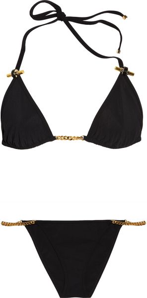 Gucci Chain-trimmed Triangle Bikini - Lyst