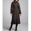 London Fog Brown Quilted Zip Front Faux Fur Hooded Down Full Coat in Brown - Lyst