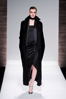 Max Mara Fall 2012 Black Long Velvet Coat  - Lyst
