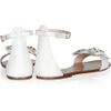 Red Valentino Bowembellished Leather Sandals in White - Lyst