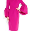 Roksanda Ilincic Margot LanternSleeve WoolCrepe Dress in Pink (fuchsia) - Lyst
