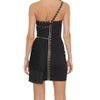 Versace Oneshoulder Pleated Dress with Studs in Black - Lyst