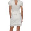 Versace Short Sleeve Pleated Jacket in White - Lyst