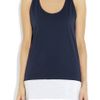 Victoria Beckham Twotone Cottonjersey Tank in Blue (navy) - Lyst