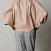 Chloé Soft Leather Pleated Jacket in Beige (nude) - Lyst