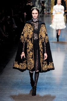 Dolce & Gabbana Fall 2012 See-Through Lace Full Sleeve Knee Length Dress - Lyst