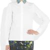 Miu Miu SequinedCollar CottonPoplin Shirt in White - Lyst