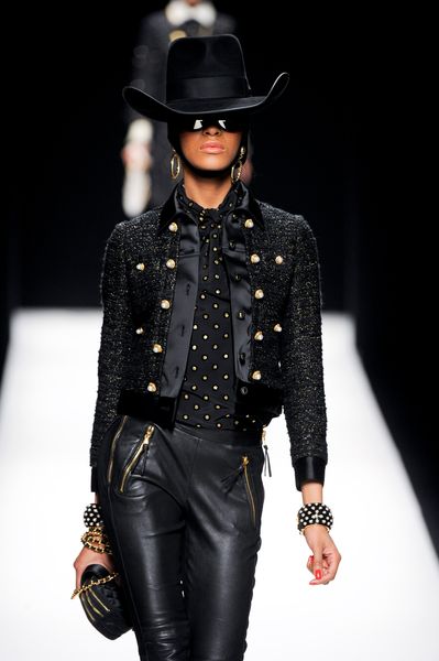 Moschino Fall 2012 Button Detail Wool Jacket  in Black - Lyst