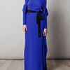 Vionnet Cut Off Crepe De Chine Long Dress in Blue - Lyst