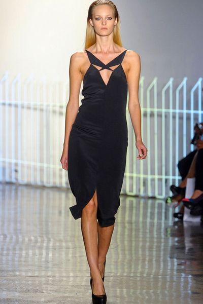 Cushnie Et Ochs Criss Cross Harness Sheath Dress in Black - Lyst