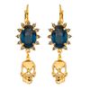 Mawi Sapphire And Crystal Skull Earrings in Blue (sapphire) - Lyst