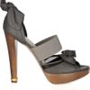 Stella Mccartney Valencia Faux Leather Sandals in Gray (anthracite) - Lyst