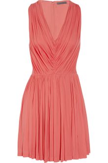 Alexander McQueen Pleated Fine-jersey Dress - Lyst