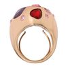 Marc By Marc Jacobs Dexter Glitz Puffed Heart Ring in Blue (r) - Lyst