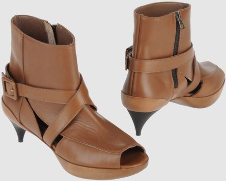 Marni Ankle Boots in Brown - Lyst