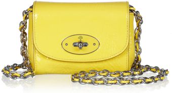 Mulberry Mini Chain-strap Patent-leather Shoulder Bag - Lyst