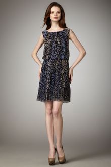 Tibi Blouson Snake-print Dress - Lyst