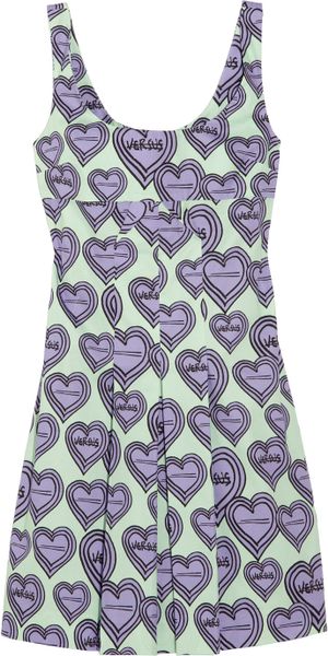 Versus Printed Cottonblend Dress in Purple (lilac) - Lyst