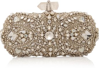 Marchesa Crystal Embroidered Clutch - Lyst