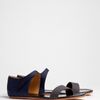 3.1 Phillip Lim Sidibe Leather and Rubber Sandal in Blue (navy) - Lyst