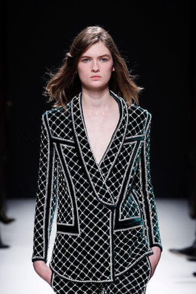 Balmain Fall 2012 Embroidered Suit Blazer in Black - Lyst