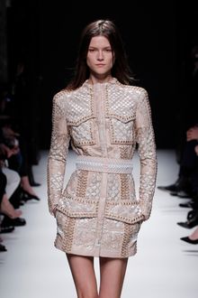 Balmain Fall 2012 Bead Embellished Mini Dress - Lyst