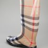 Burberry Checked Rubber Boot in Brown - Lyst