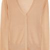 Calvin Klein Cecyl Fineknit Cashmere and Silkblend Cardigan in Beige (nude) - Lyst