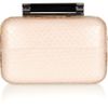 Diane Von Furstenberg Tonda Watersnake Box Clutch in Beige (pink) - Lyst